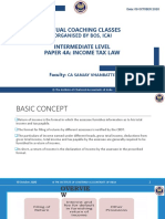 Virtual Coaching Classes Intermediate Level Paper 4A: Income Tax Law