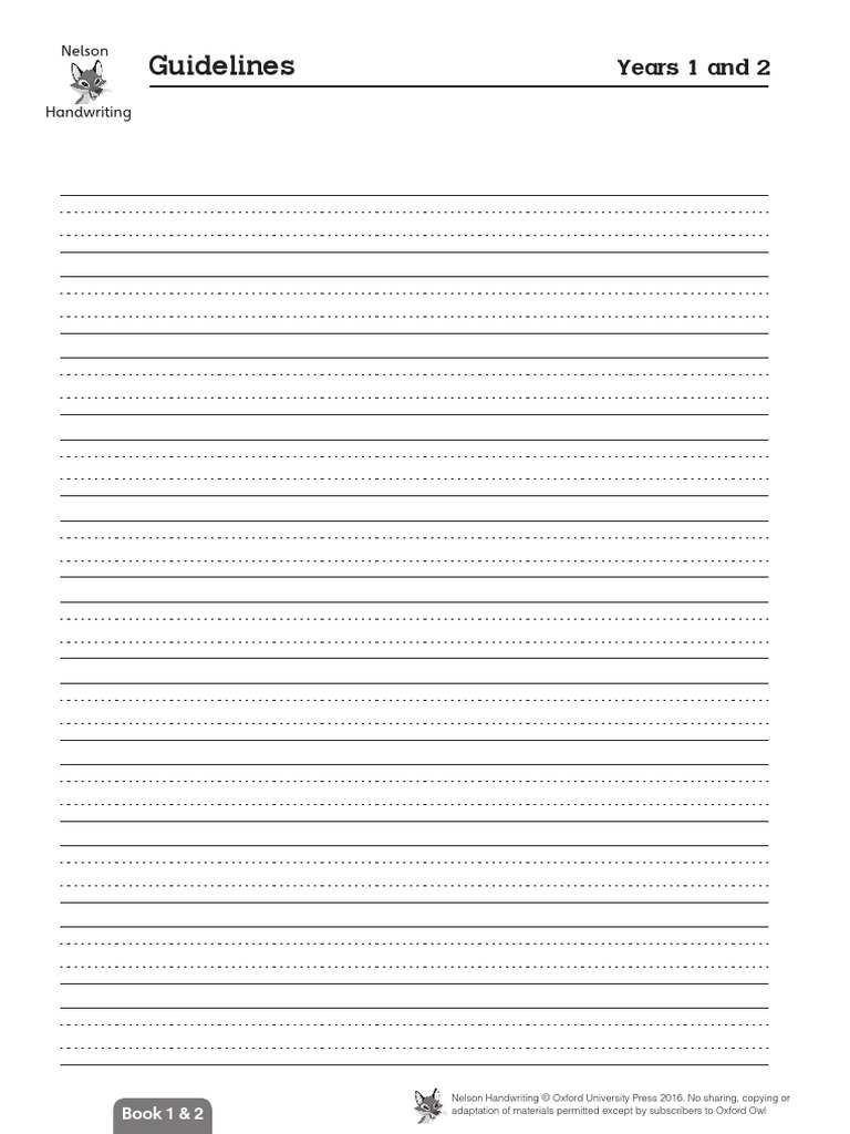Nelson Handwriting Guidelines for Years 1-2 | PDF | Language Arts ...
