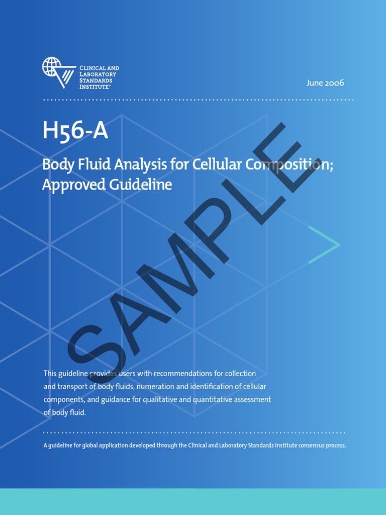 Sample: Body Fluid Analysis For Cellular Composition Approved Guideline ...