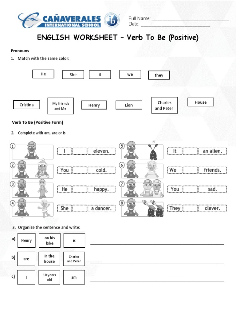 English - Worksheet Verb To Be #1 | PDF | Linguistics | Languages