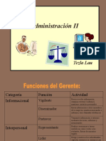 Administración II y comportamiento organizacional