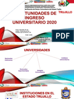 Oportunidades de Ingreso Universitario 2020 en El Edo. Trujillo PDF