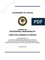 OPR Executive Summary - Epstein & The Sweetheart Deal