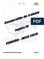 Cuadernillo de Trabajo Inglés IV FEBRERO - JULIO 2020