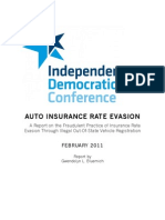 Auto Insurance Rate Evasion: February 2011