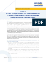 Uso Exagerado de Desinfectantes PDF