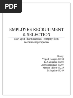 Employee Recruitment & Selection: Start Up of Pharmaceutical Company From Recruitment Perspective