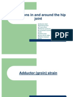 conditions in and around the hip joint