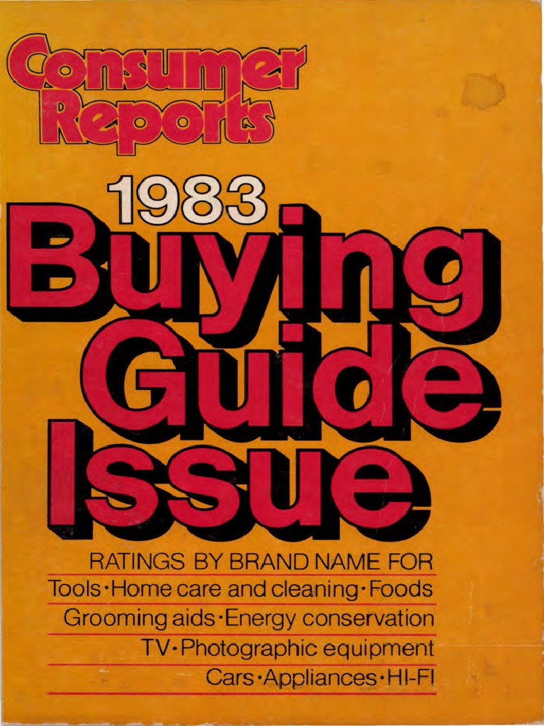 1983 Buying Guide Issue Consumer Reports P B000H5JV2G PDF PDF