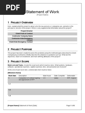 Statement of Work