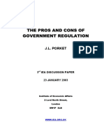 The Pros and Cons of Government Regulation: J.L. Porket