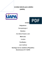 Tarea 3 y 4 de Psicopatologia 1