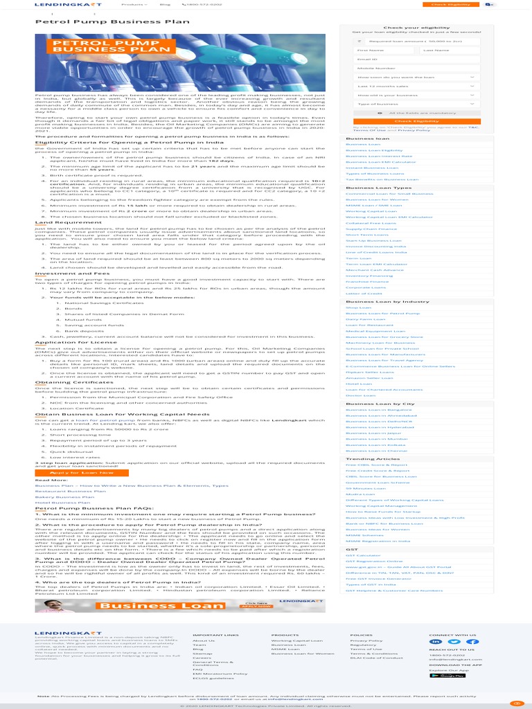 Petrol Pump Business Plan How To Start Petrol Pump Business in India