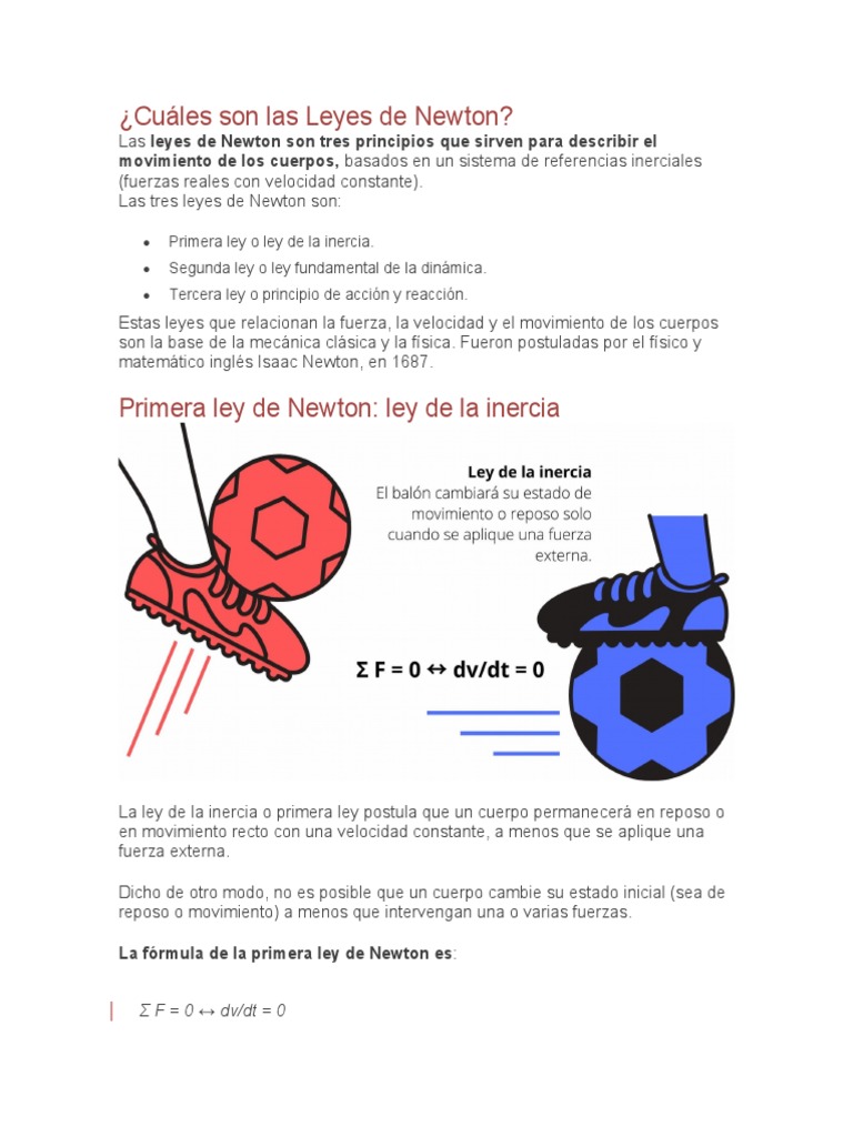 Newton | PDF | Las leyes del movimiento de Newton | Fuerza