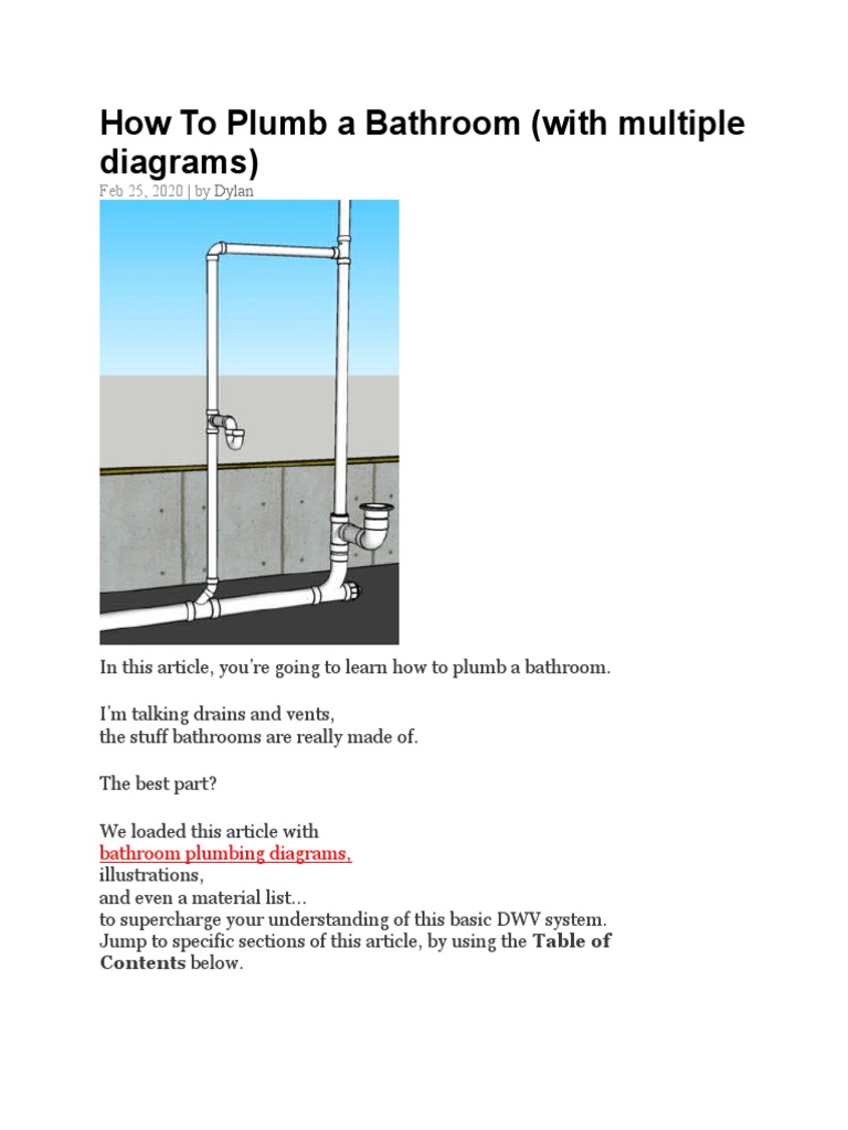 How To Plumb A Bathroom PDF Plumbing Bathroom