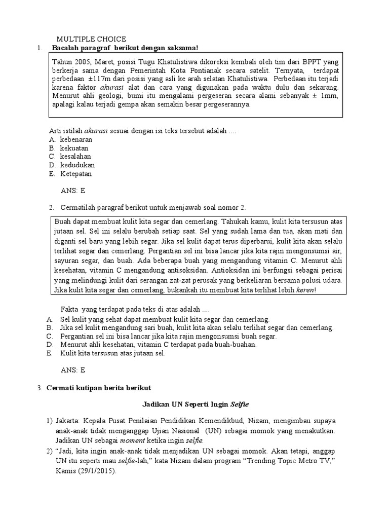 Bhs Indonesia Usbn 2018 Pdf