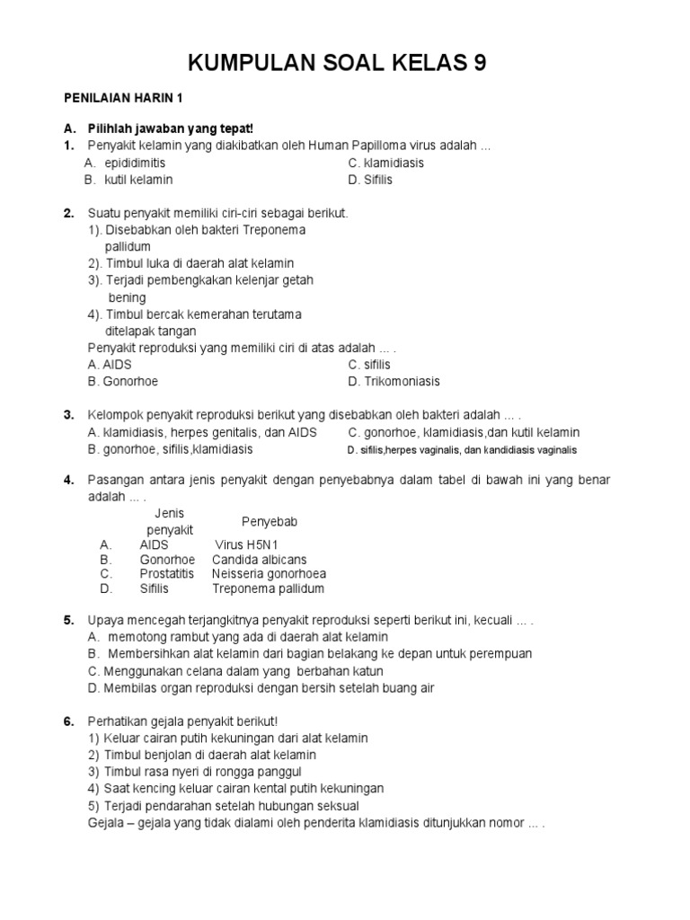 Kumpulan Soal Kelas 9 Pdf