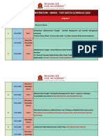 Upsc - Public Administration - Mains - Test Batch Schedule 2020