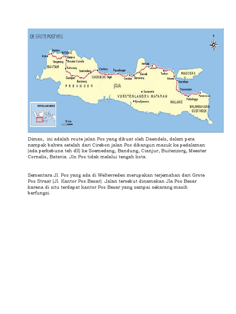 Rute Jalan Pos Daendels Anyer-Panarukan | PDF