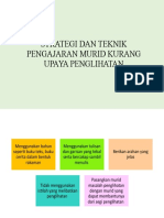 Strategi Dan Teknik Pengajaran Murid Kurang Upaya Penglihatan