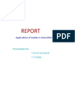 Applications of Textiles in Diversified Fields: Presentation By: T Ravi Kumar 17110066