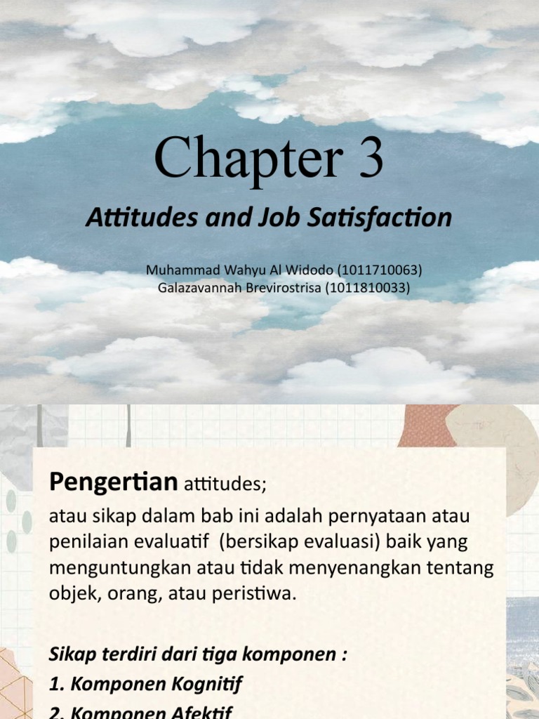 Chapter 3 Job and Attitudes | PDF | Karier & Perkembangan ...
