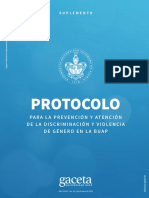 Lectura Complementaria 5. Protocolo para La Prevención y Atención de La Discriminación y Violencia de Género en La BUAP PDF