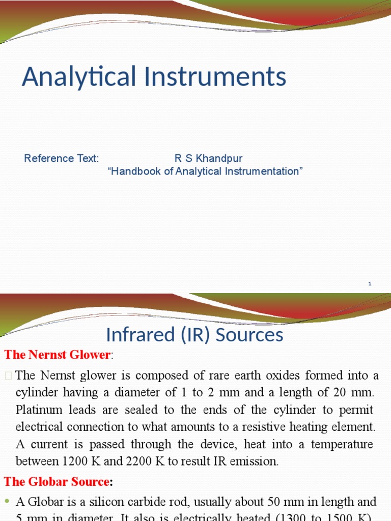Analytical Instruments Reference Text R S Khandpur "Handbook of