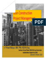 Lean Construction Project Management. Prihadi