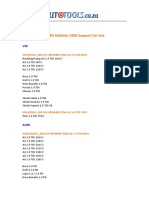 Galletto 1260 Car List