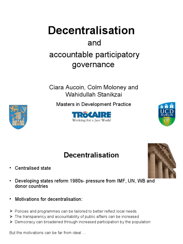 Decentralisation and Governance Insights | PDF | Decentralization ...