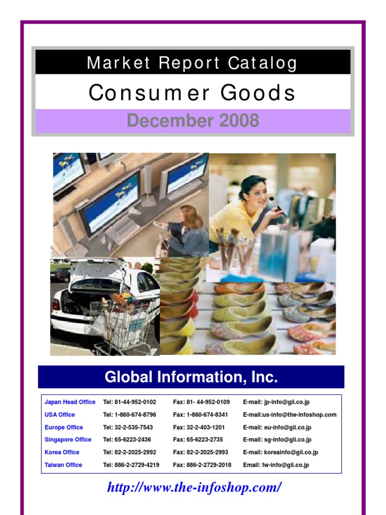 Consumer Goods Market Report 2008 | PDF | Online Shopping | Retail