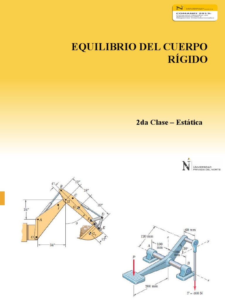 Equilibrio de Cuerpos Rígidos en Estática | PDF | Física Aplicada e ...