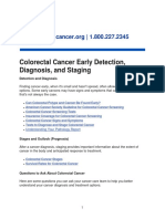Colorectal Cancer Early Detection, Diagnosis, and Staging