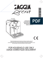 Gaggia Brera Full Instructions Manual