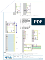 Detalii de racord la element structural metalic protejat la foc - placare simpla