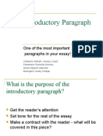 The Introductory Paragraph: One of The Most Important Paragraphs in Your Essay!