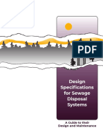 Design Specifications For Sewage Disposal Systems: A Guide To Their Design and Maintenance