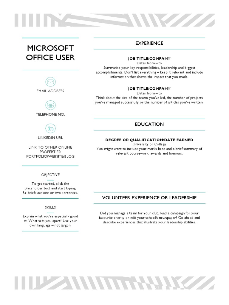 Resume Template Guide | PDF | Career & Growth