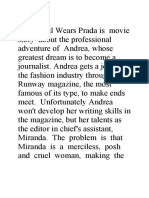 Movie Review Examples Devils Wear Prada