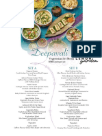 Deepavali Set Menus (Vegetarian)