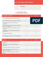 Checklist Usabilidade Web