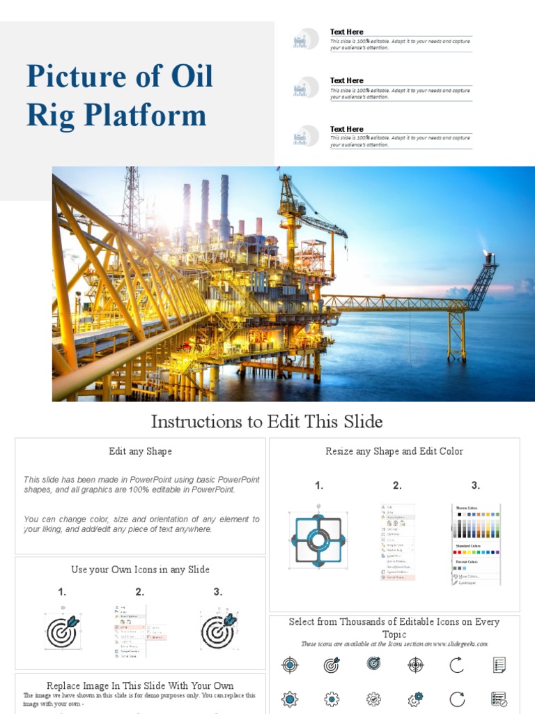 Editable Oil Rig Platform Slide | PDF