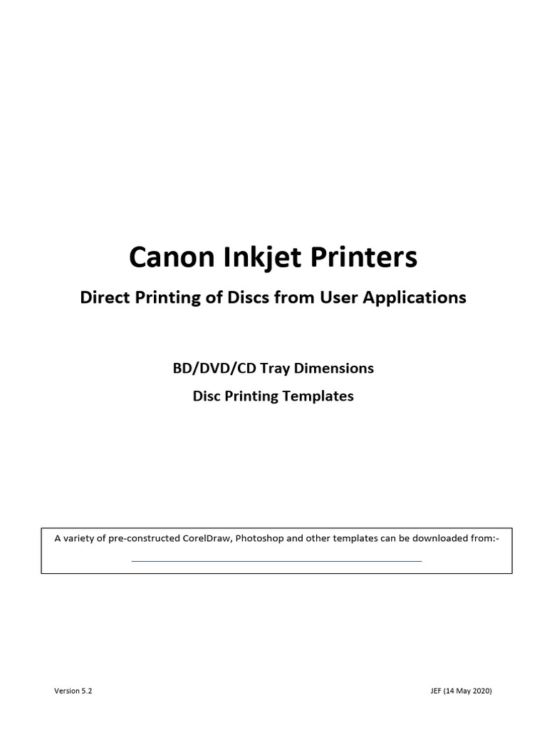Canon CD/DVD Printing Guide | PDF | Adobe Photoshop | Printer (Computing)