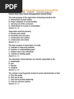 School and Class Room Management Solved MCQs