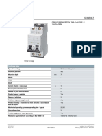 Product Data Sheet 5SY4516-7: Circuit Breaker 230V 10ka, 1+N-Pole, C, 16A, D 70MM