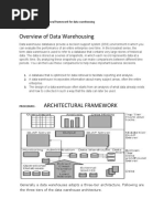 Overview of Data Warehousing: AIM: - To Learn Architectural Framework For Data Warehousing Theory