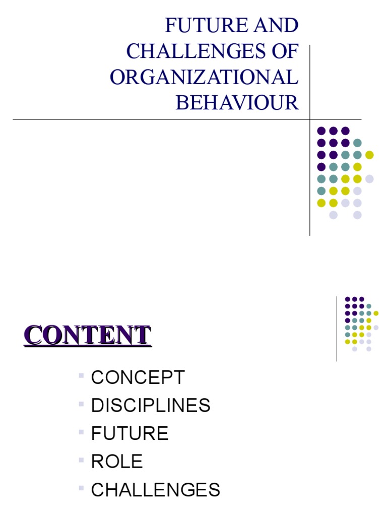 Future Challenges in Organizational Behavior | PDF | Organizational ...