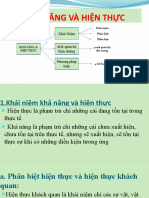 KHẢ NĂNG VÀ HIỆN THỰC