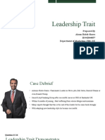 Leadership Trait: Prepared by Ahsan Habib Shuvo ID#42044057 Department of Marketing, FBS, DU
